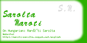 sarolta maroti business card